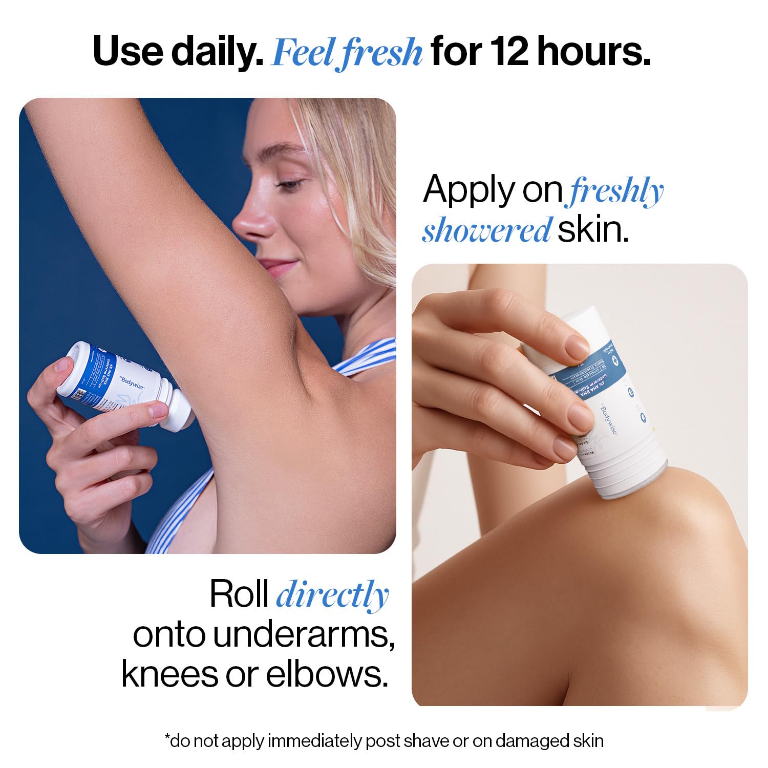 Be Bodywise packaging flatlay highlighting eco-friendly, cruelty-free claims.