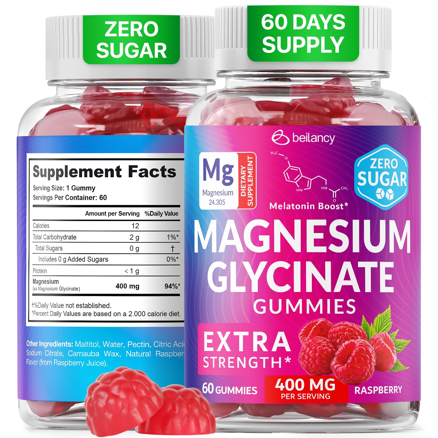 BE&LANCY Magnesium Glycinate Gummies bottle for daily support