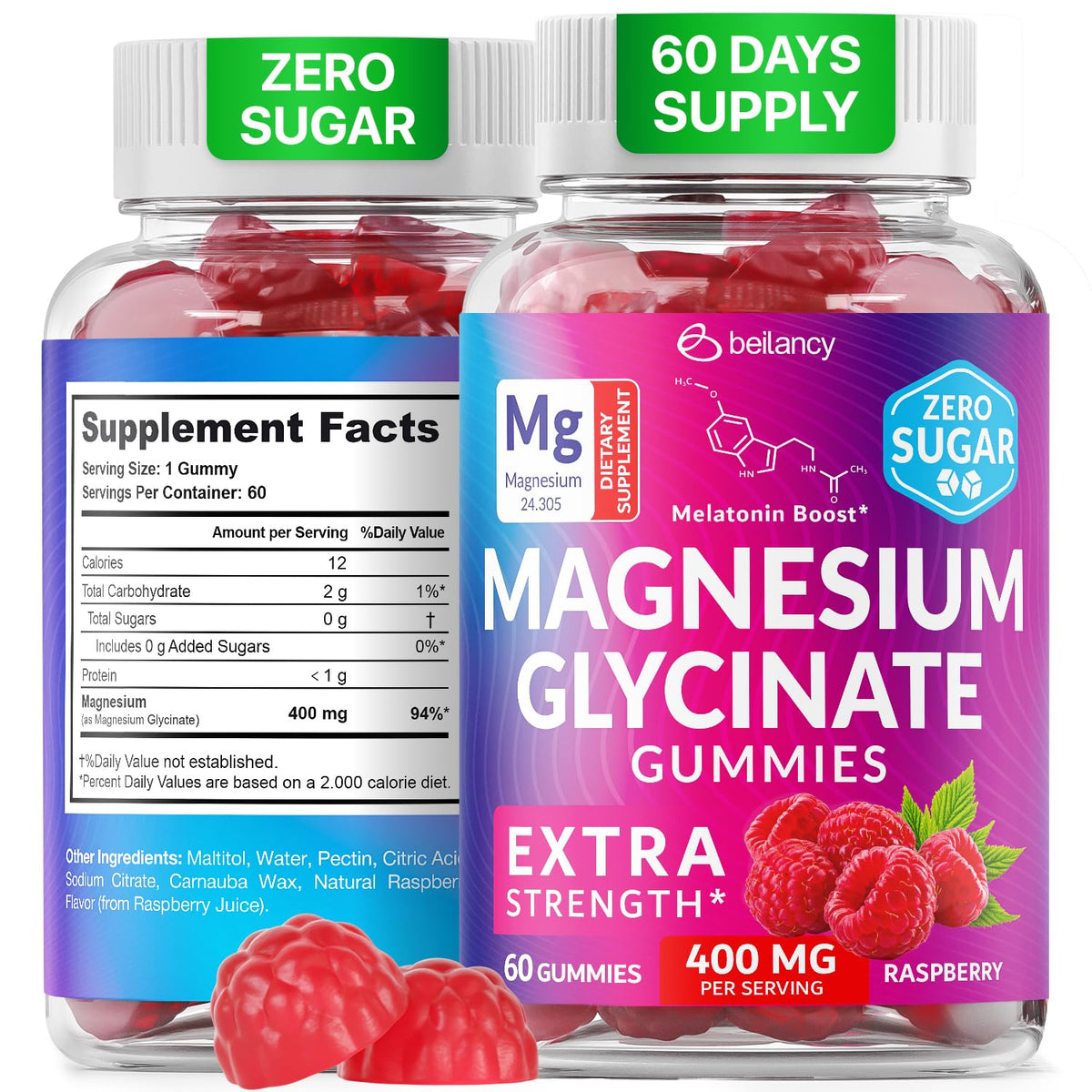 BE&LANCY Magnesium Glycinate Gummies bottle for daily support
