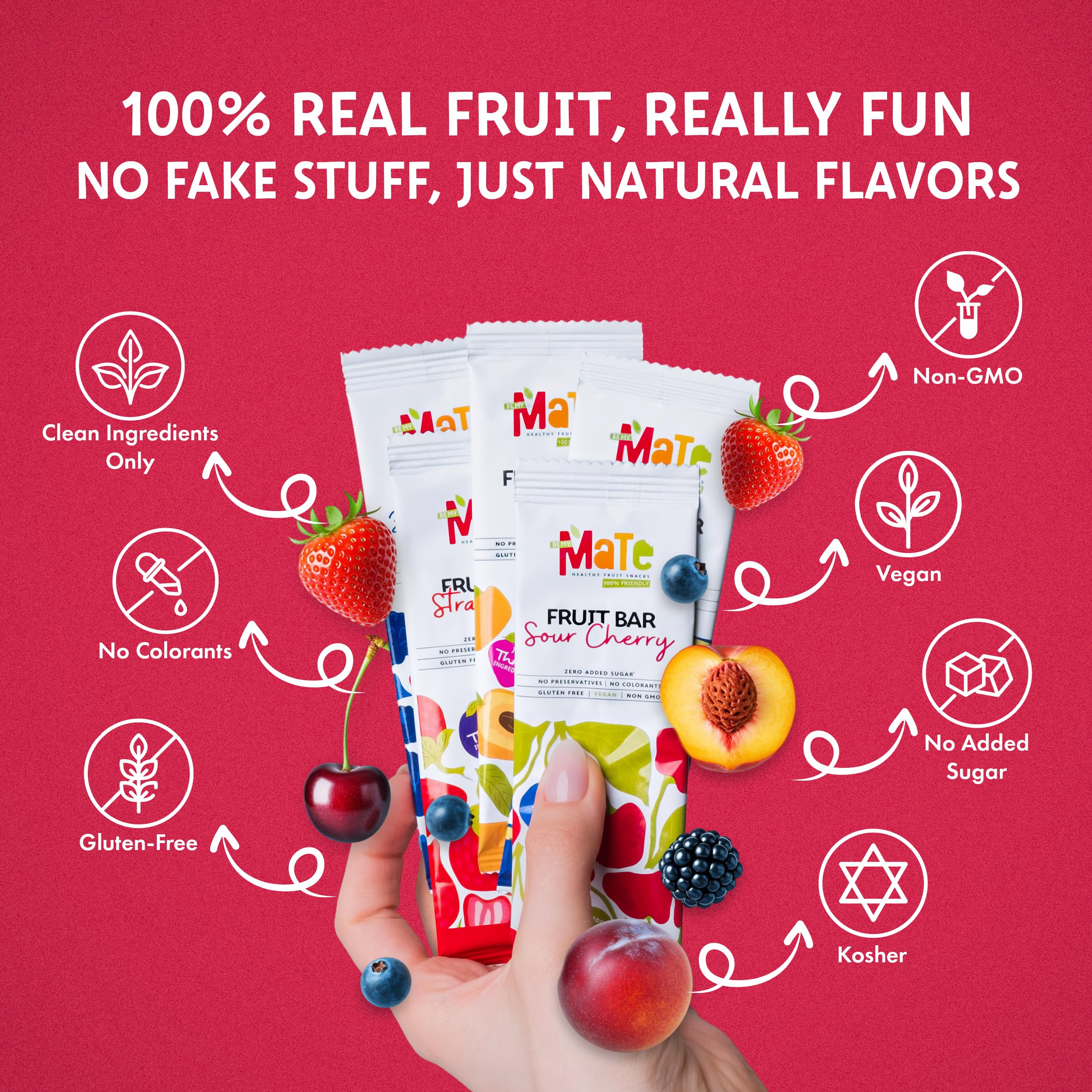 Be MY Mate blackberry flavor bar, gluten-free and vegan fruit snack.