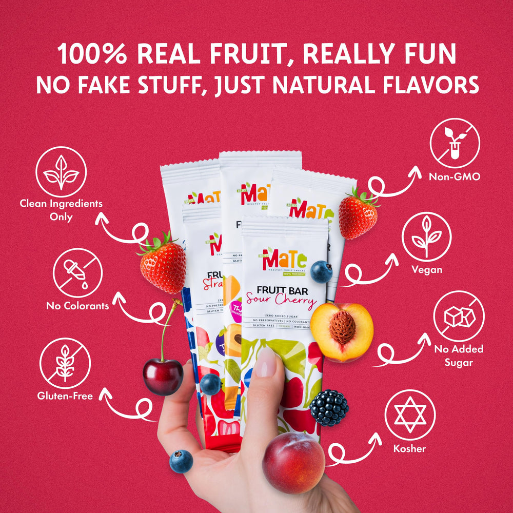 Be MY Mate blackberry flavor bar, gluten-free and vegan fruit snack.