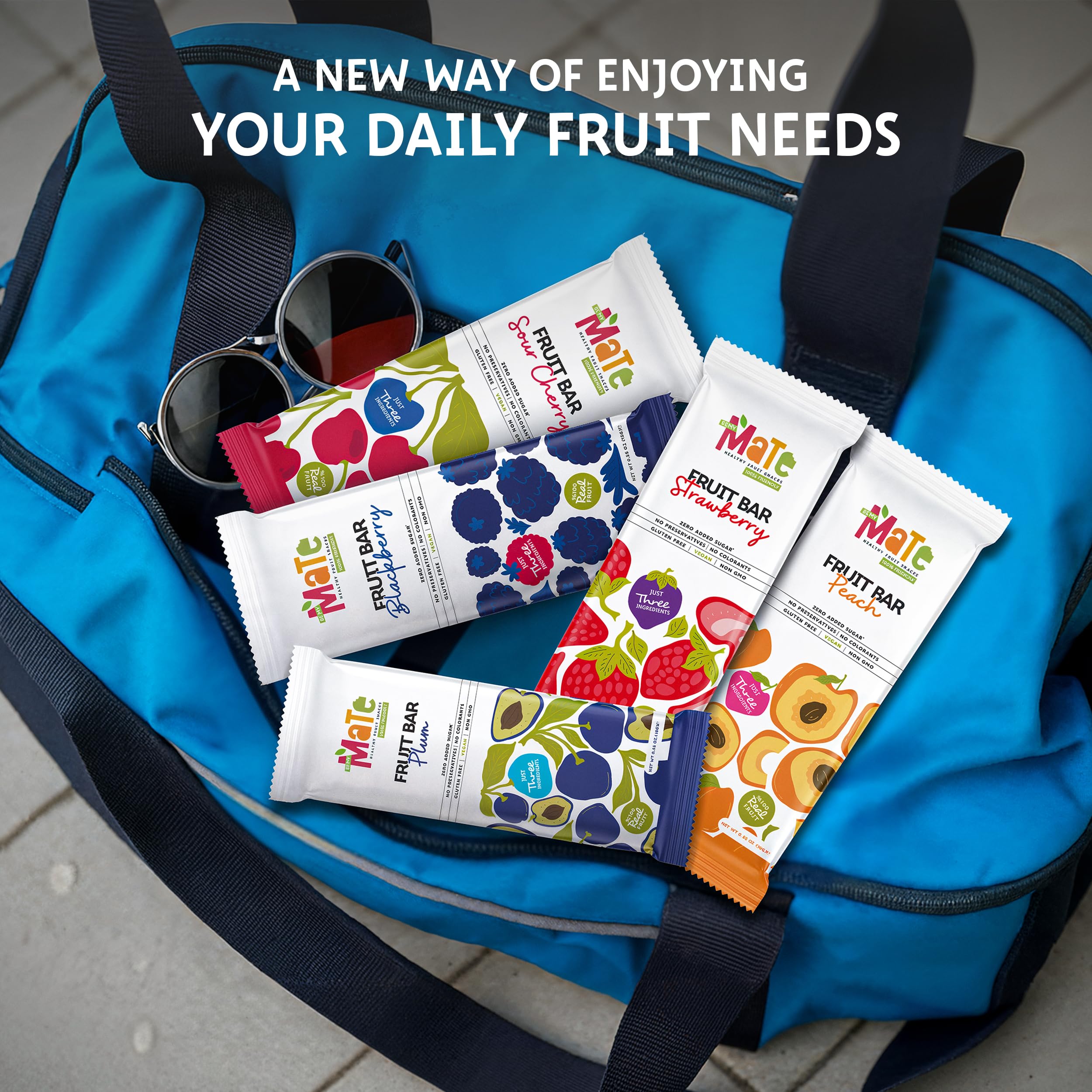 Be MY Mate plum flavor bar, no preservatives, ideal lunchbox snack.