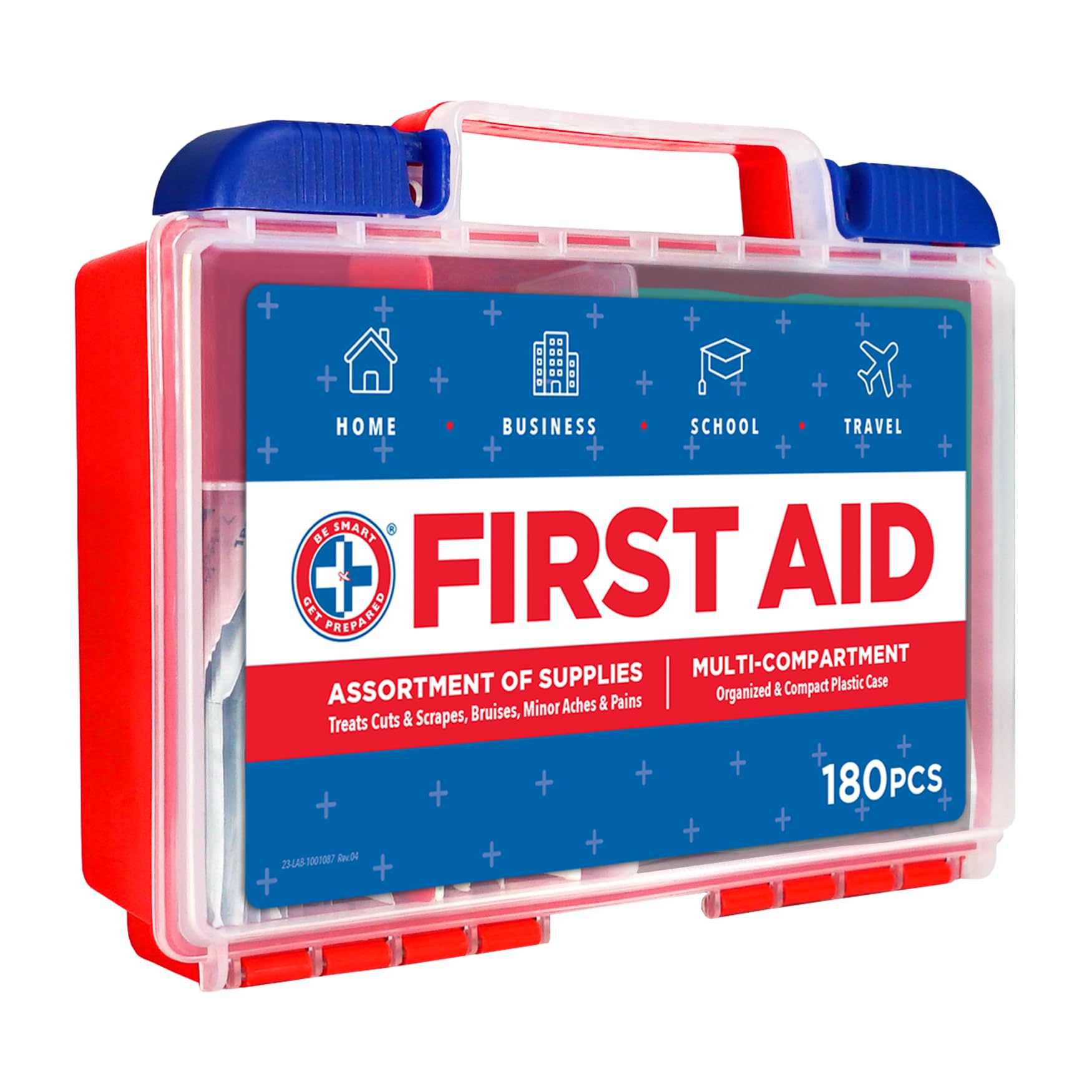 Be Smart Get Prepared easy-slide latches keep contents secure during transport and use.