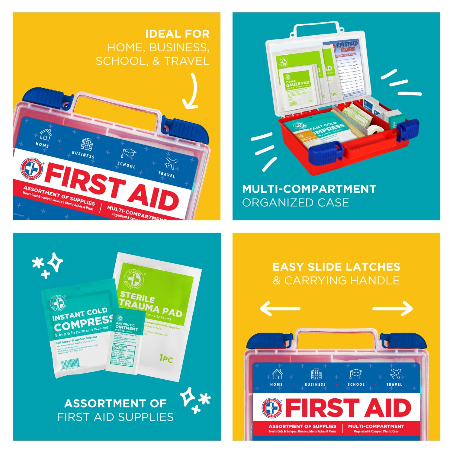 Be Smart Get Prepared antibiotic and antiseptic packets aid early wound care.