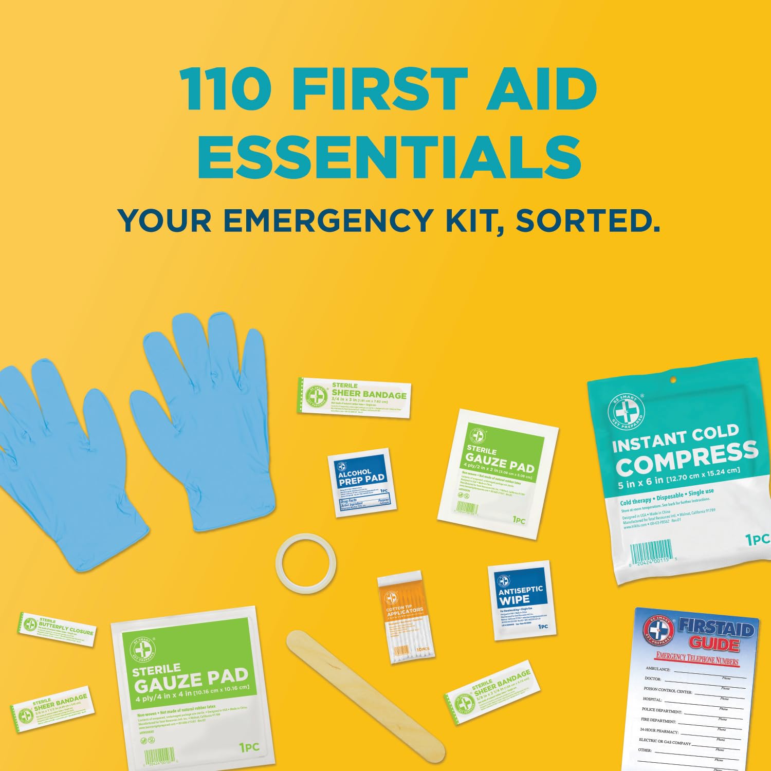 Be Smart Get Prepared finger splints and closures support minor injuries