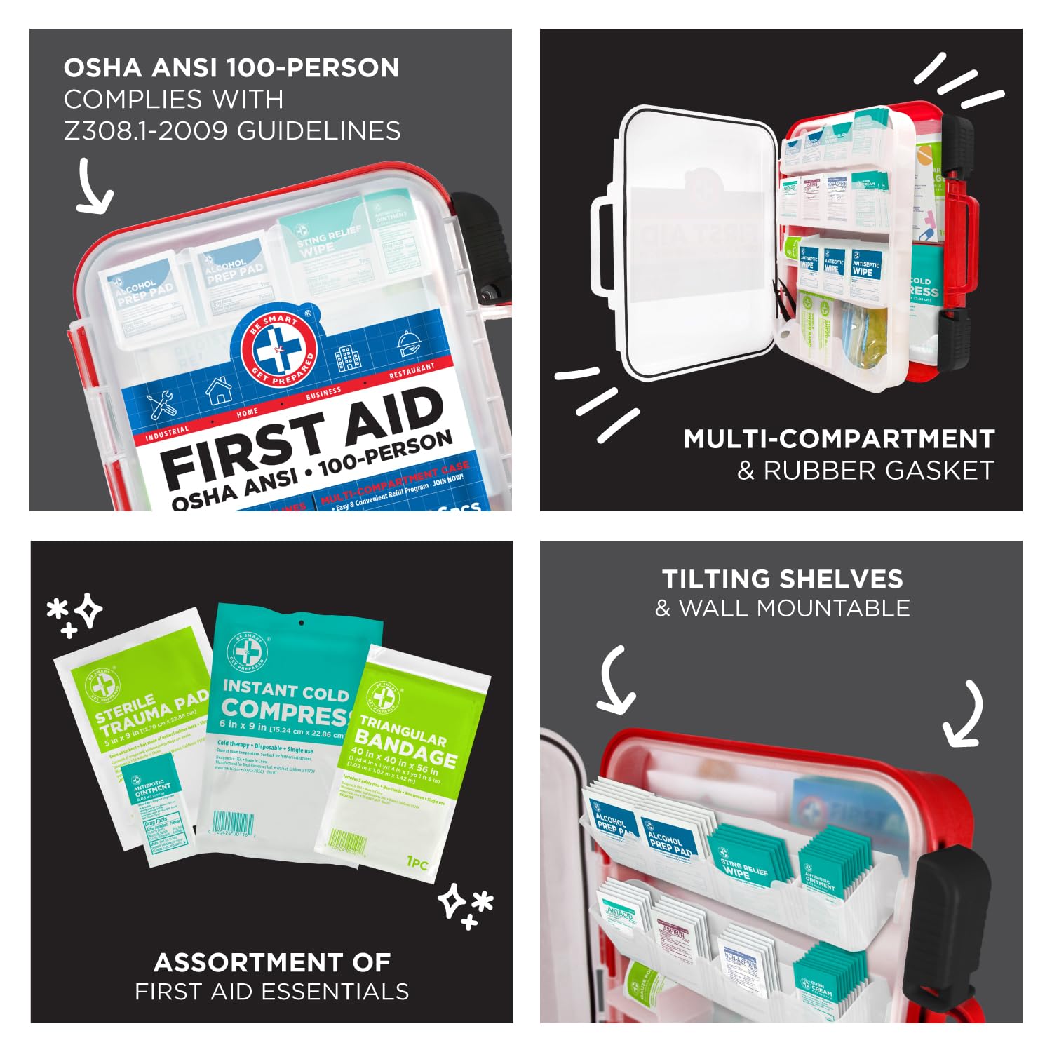 Be Smart Get Prepared antiseptic wipes and pads support clean, prepared care steps after incidents.