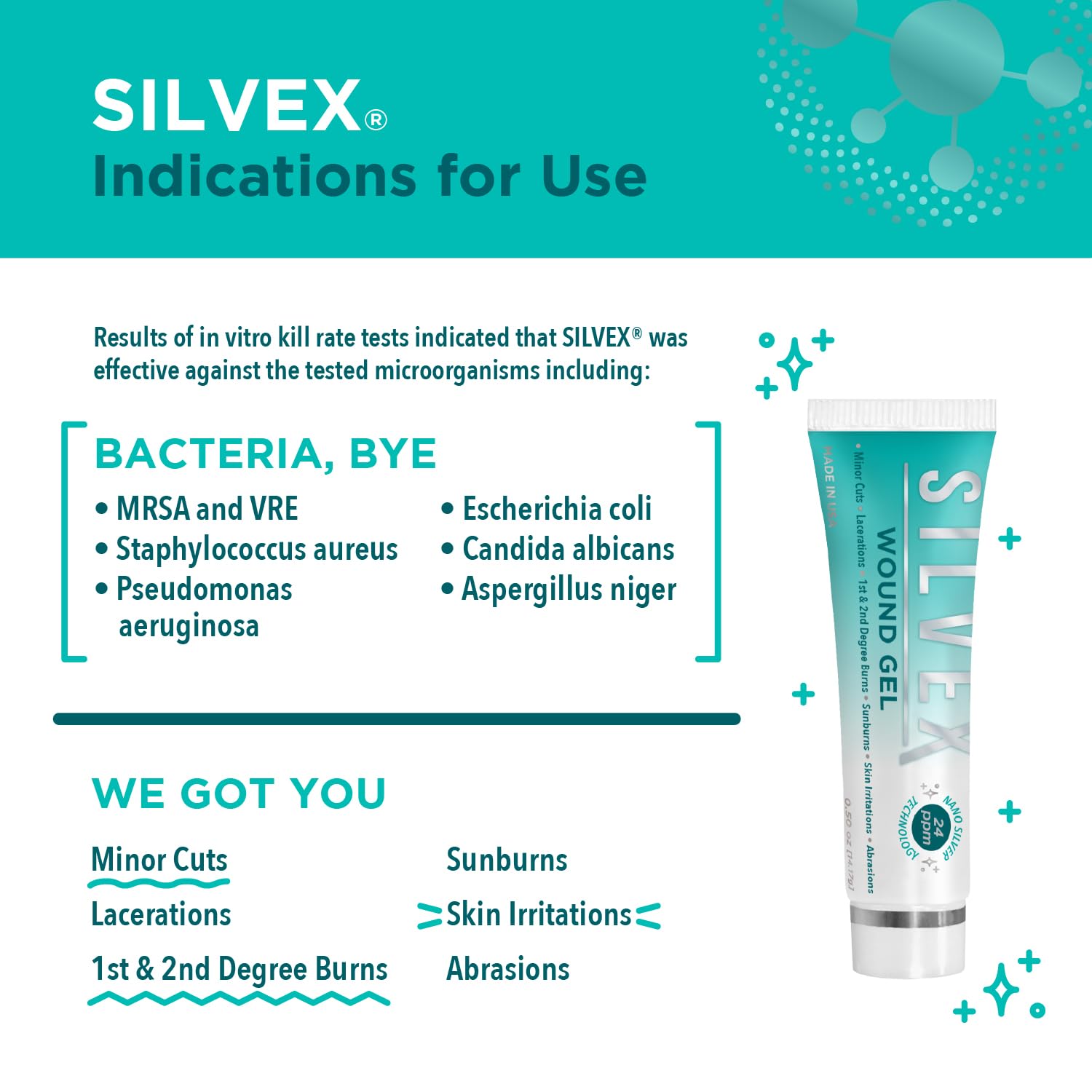 SILVEX bottle dispensing a controlled amount for precise use.