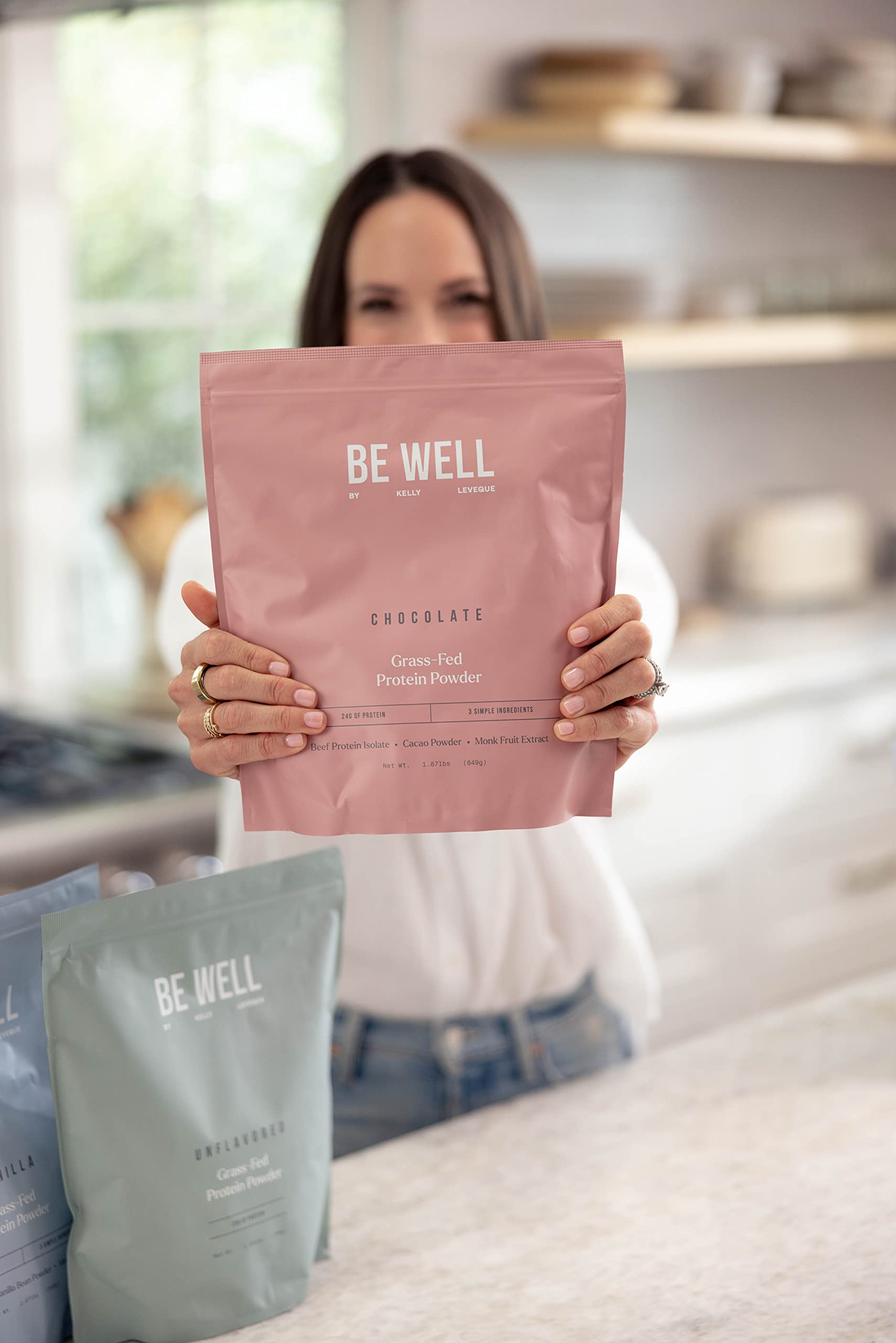 Be Well by Kelly fab four smoothie image illustrating protein with greens and fats