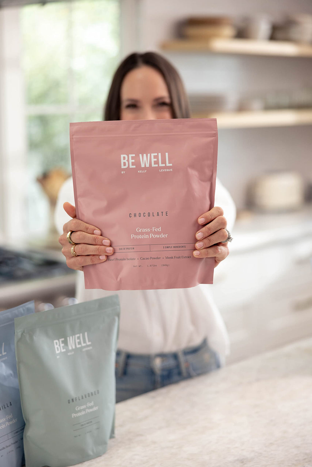 Be Well by Kelly fab four smoothie image illustrating protein with greens and fats