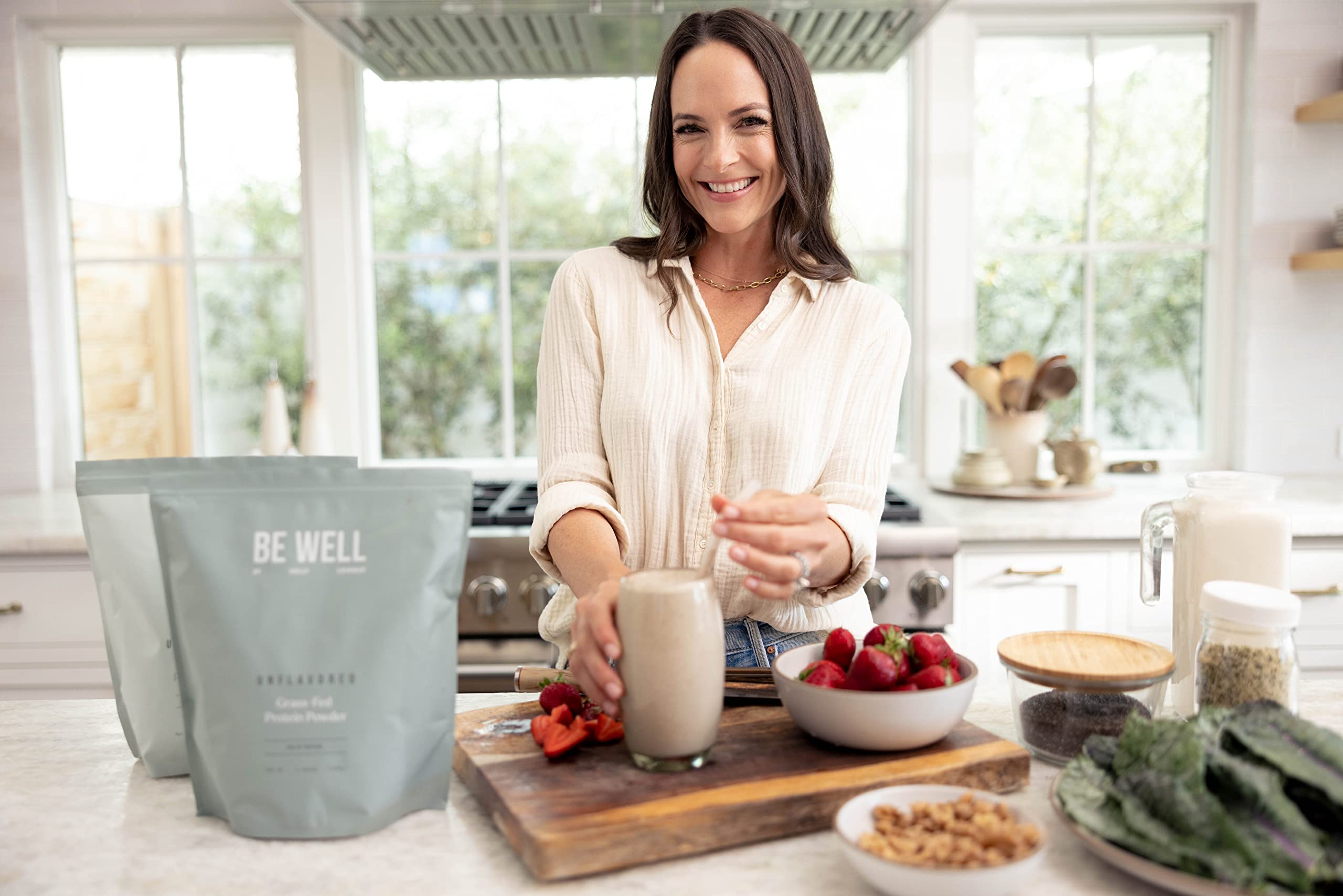 Be Well by Kelly scoop beside tub ready for Fab Four Smoothies