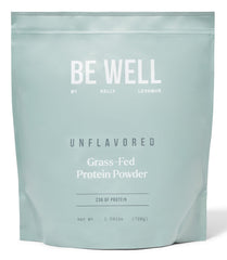Be Well by Kelly unflavored grass-fed beef protein powder tub front for keto-friendly protein
