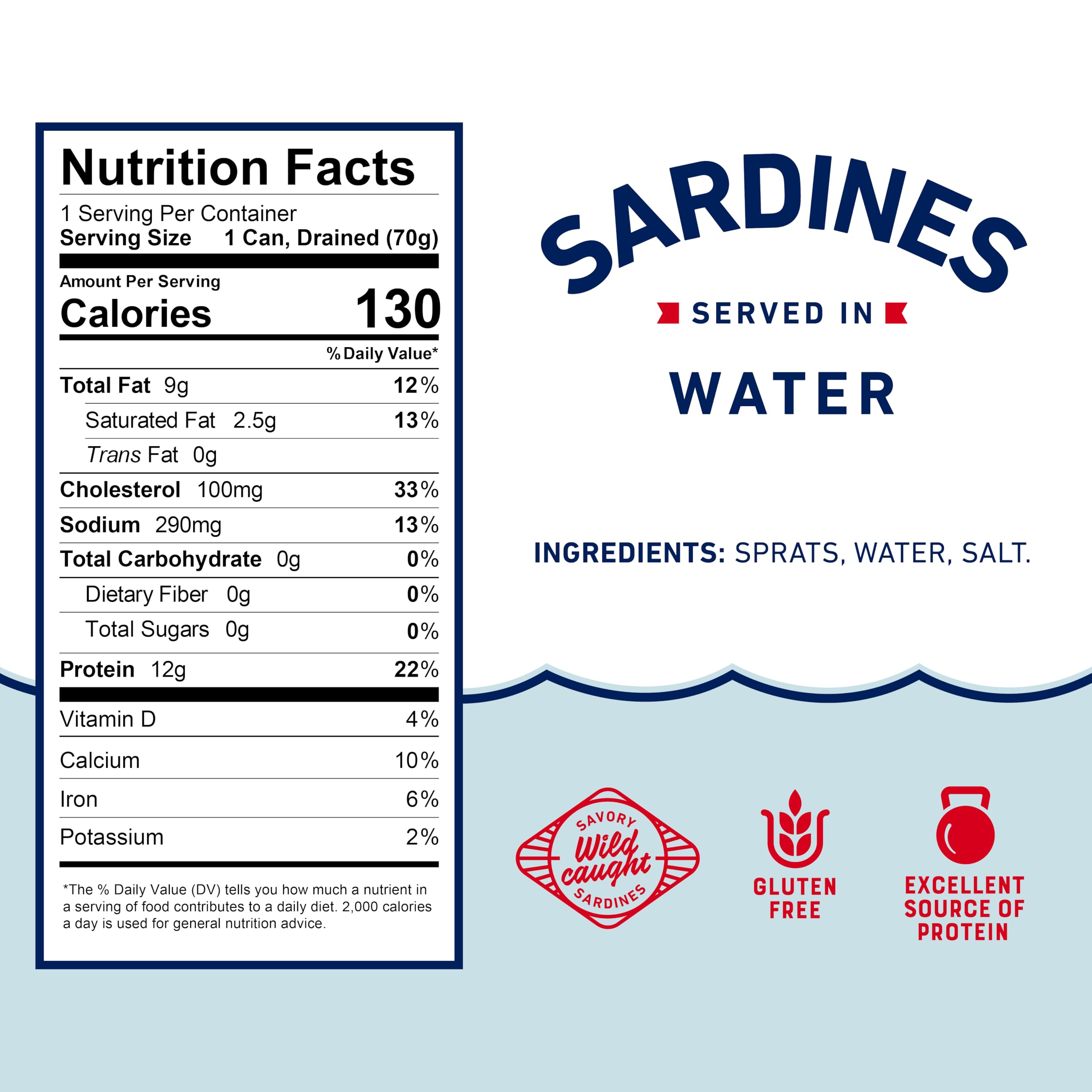 Beach Cliff sardines in water on toast, quick seafood topping.