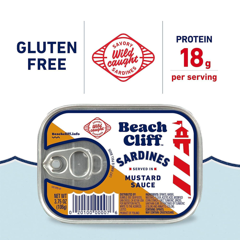Beach Cliff sardines paired with pasta for a quick, flavorful meal.