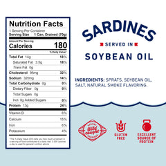 Beach Cliff sardines snack in oil, protein-packed option for on-the-go meals.