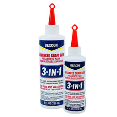 Beacon 3-in-1 glue provides instant grab for quick craft assembly.
