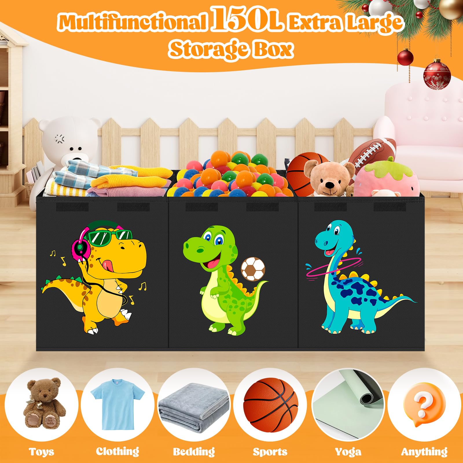 Beadsky toy box with soft edges enhances safe, kid-friendly use.