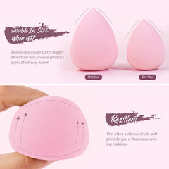 BEAKEY teardrop blending sponge for precise concealer and contour work