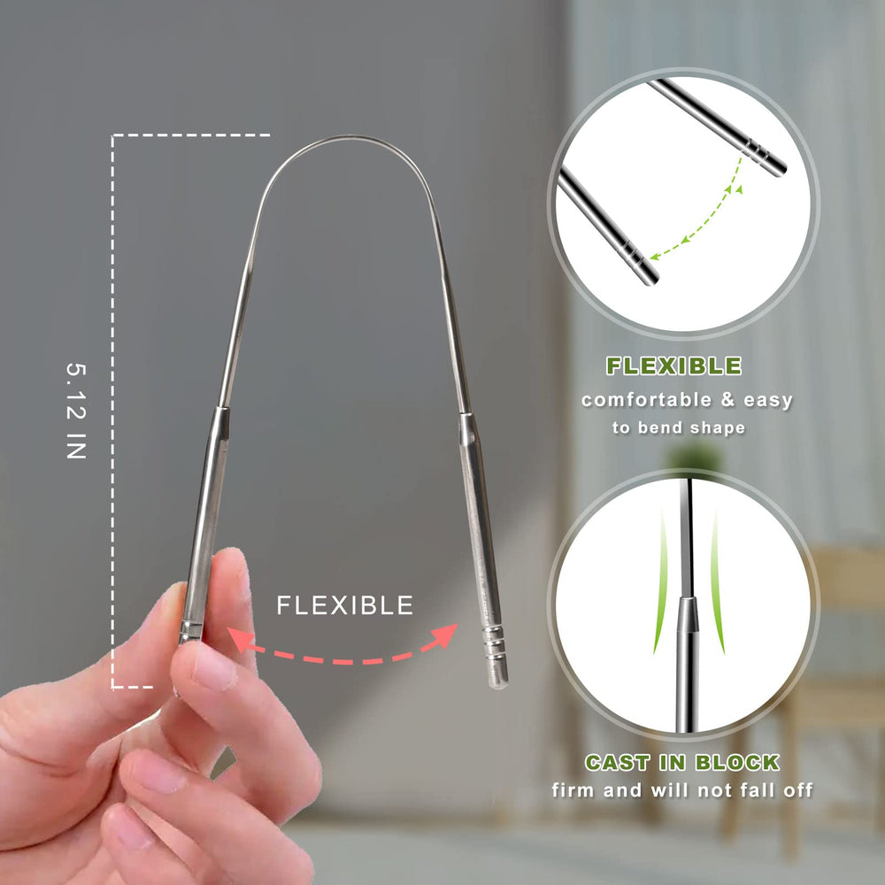 Bealihelp tongue scraper hand-held use on tongue for immediate fresh breath