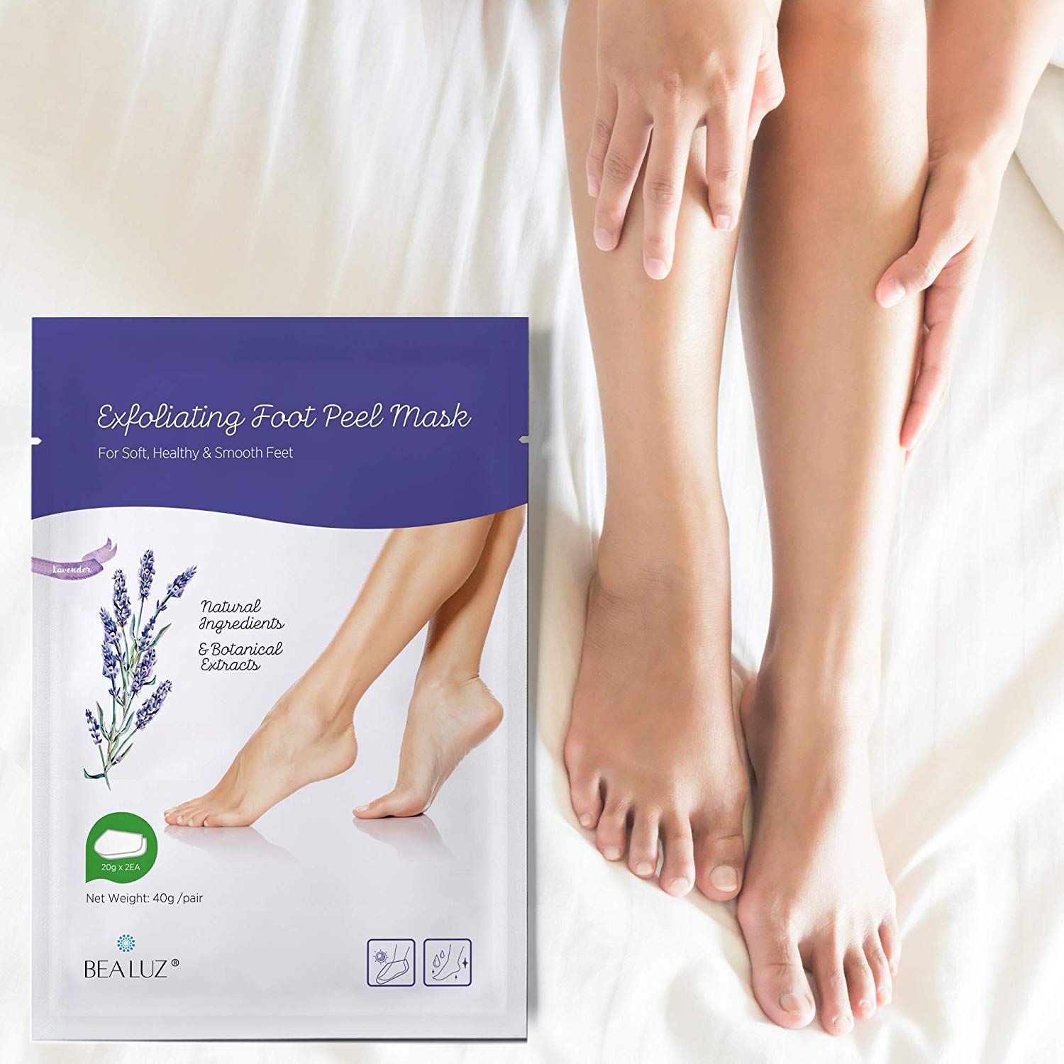 Bealuz family-friendly foot care setup with lavender scent