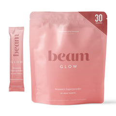 Beam Glow hormone balance supplement bottle with capsules for daily balance