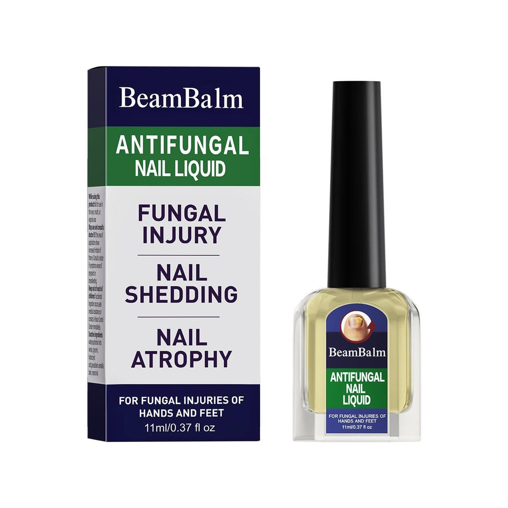BeamBalm Nail Fungus Treatment bottle shows professional formula for daily care.