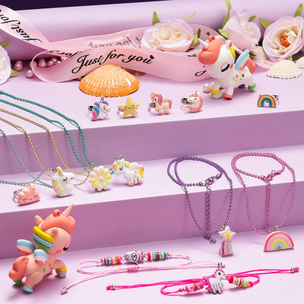 BeAndge Kids Jewelry Set bracelets with adjustable fit for playtime