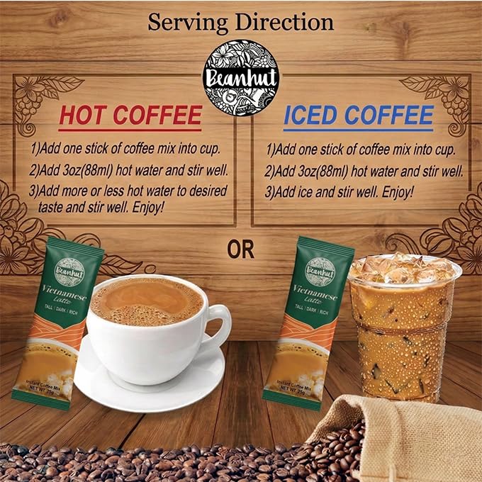 Creamy foam atop Beanhut Vietnamese Latte from the 3-in-1 mix.