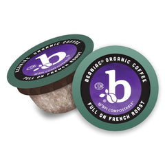 Beaniac Dark Roast aroma shot illustrates rich fragrance.