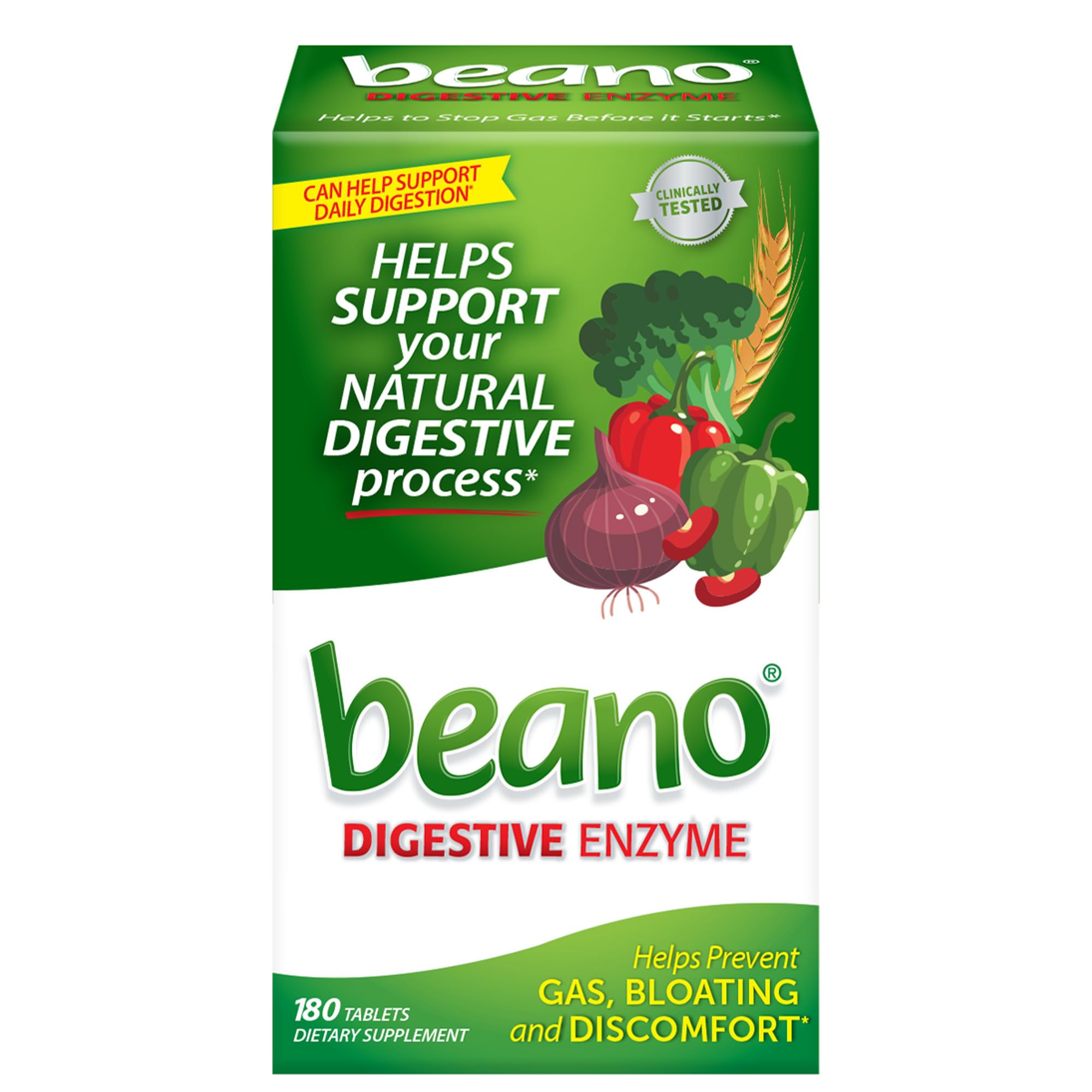 Beano Ultra 800 bottle front ready for everyday gas relief during meals.