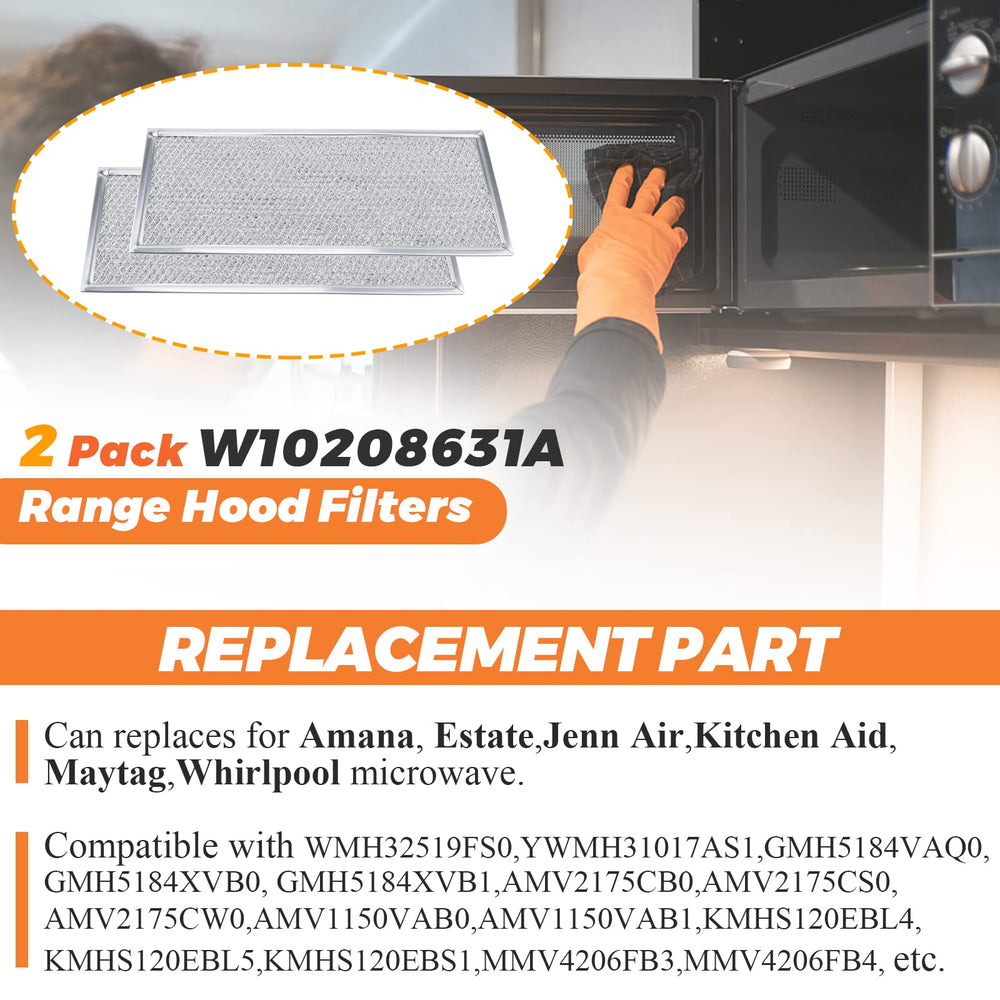 Beaquicy W10208631A aluminum-washable-filter for durable, easy cleaning