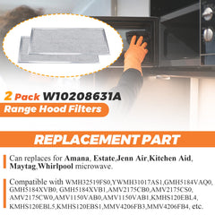 Beaquicy W10208631A aluminum-washable-filter for durable, easy cleaning