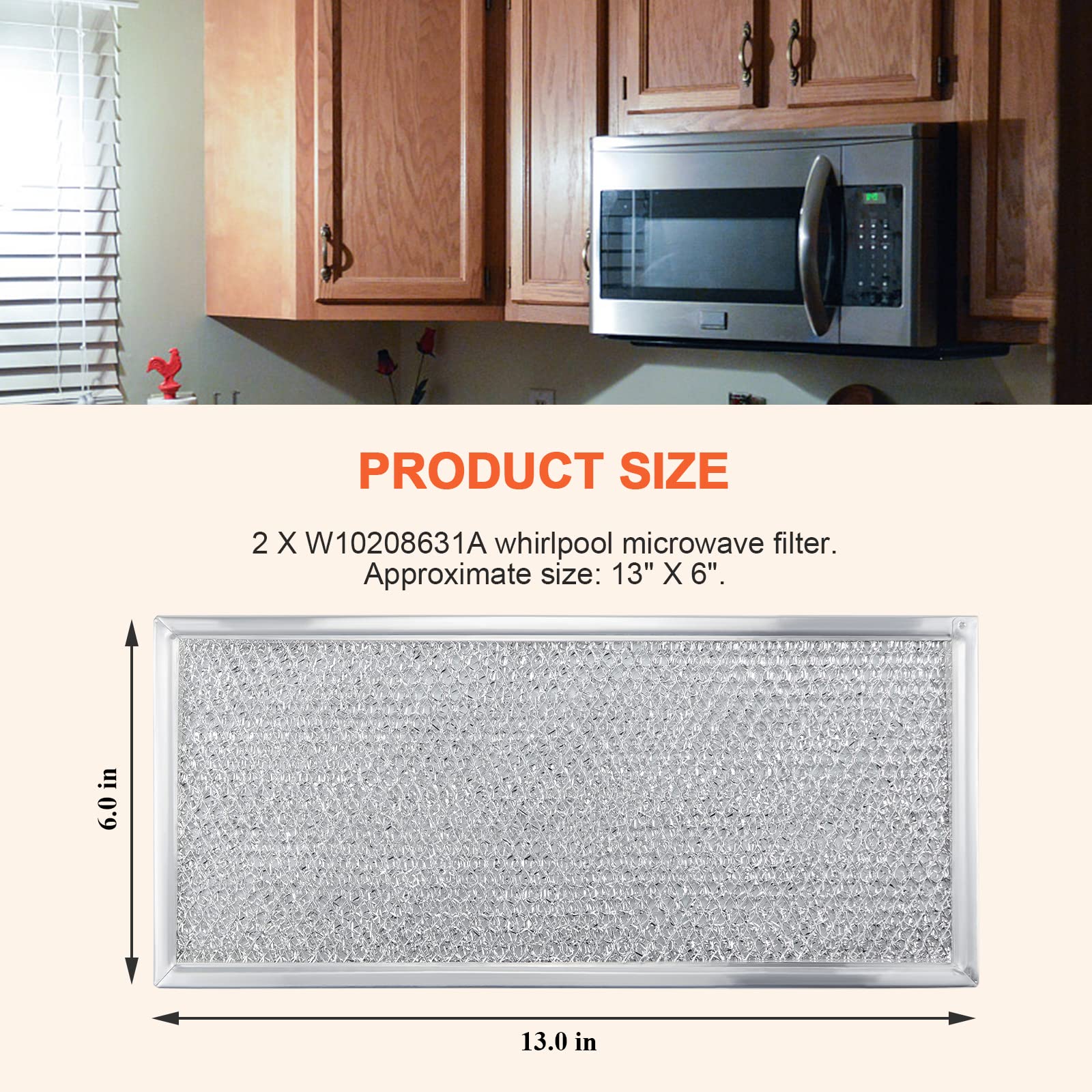 Beaquicy W10208631A compatible-models cover major Whirlpool and GE microwaves