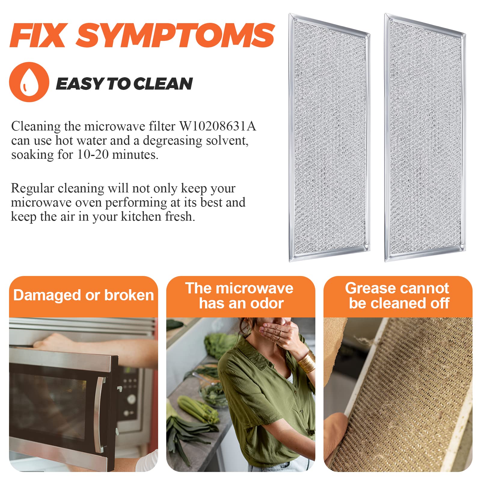 Beaquicy W10208631A easy-installation enables quick, tool-free replacement