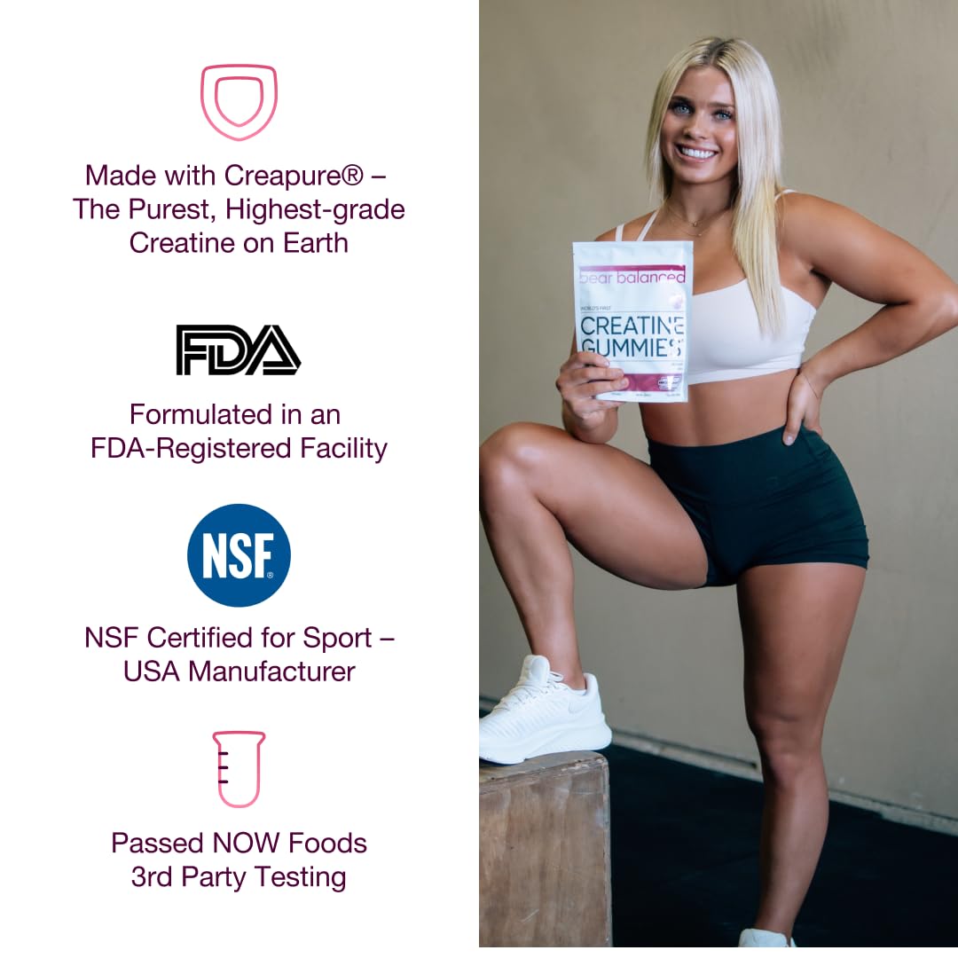 Bear Balanced Creatine Gummies in morning routine for steady creatine supply.