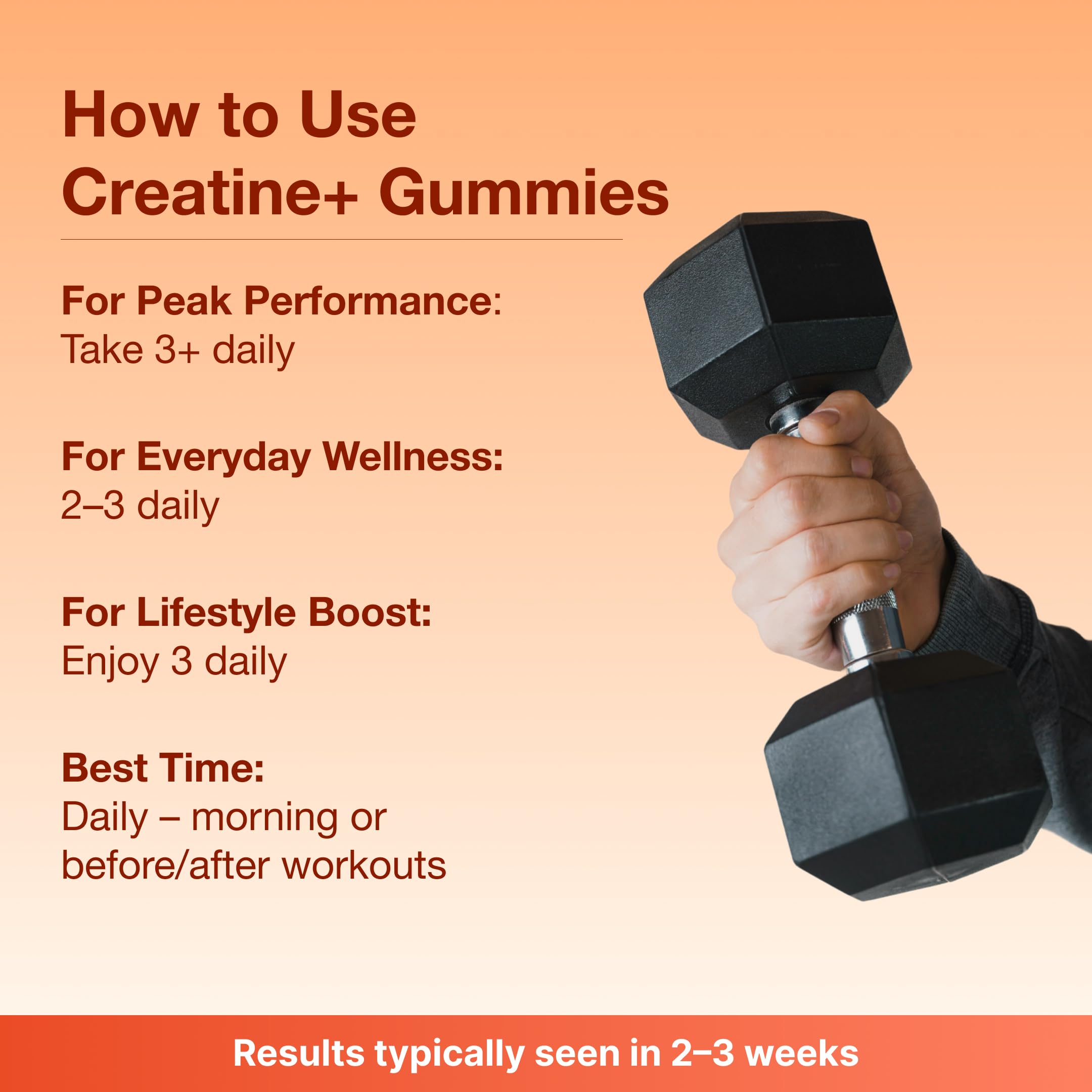 Bear Balanced Creatine Gummies with glass of water, easy daily habit