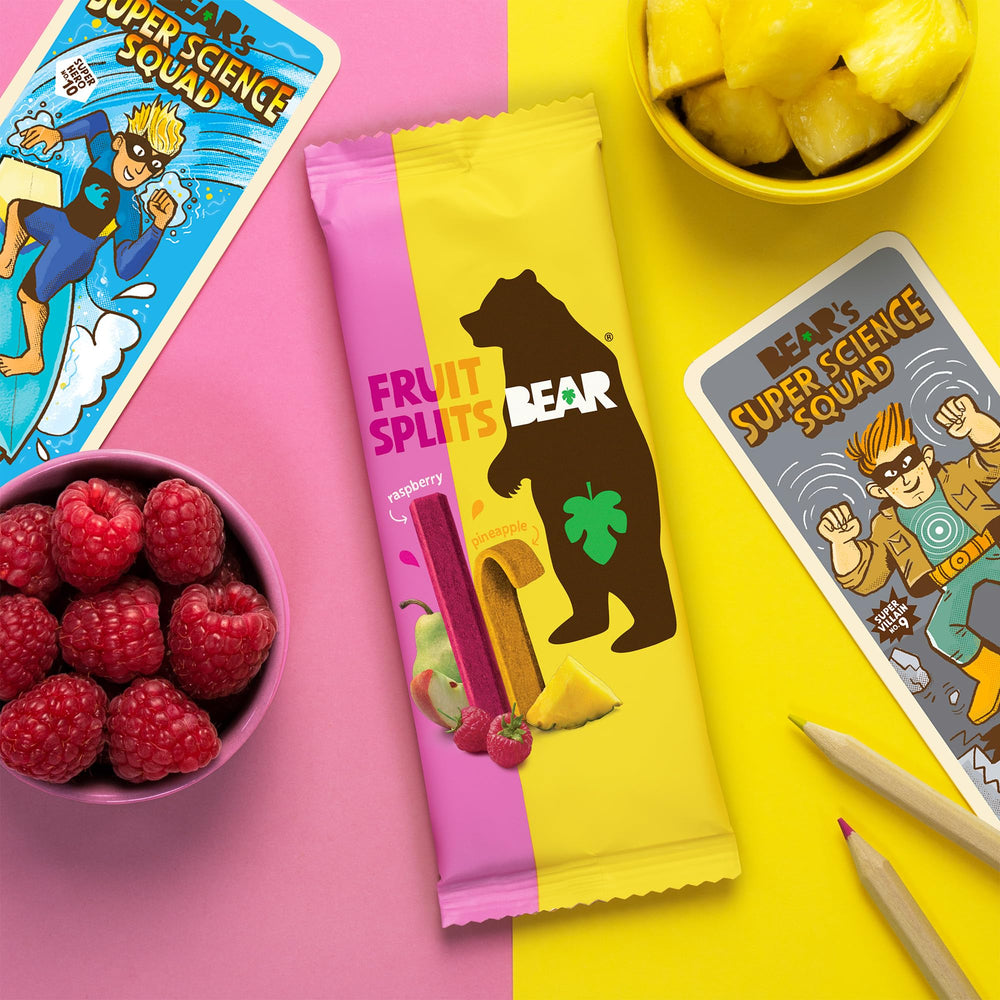 BEAR collectible card inside pack promotes lunchbox fun