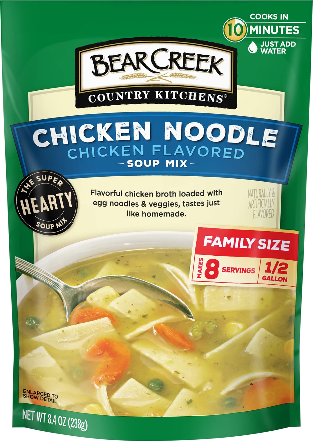 Bear Creek Chicken Noodle Soup Mix packet ready for quick weeknight dinners.