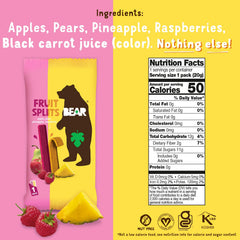 BEAR gluten-free vegan snack closeup with natural fruit ingredients