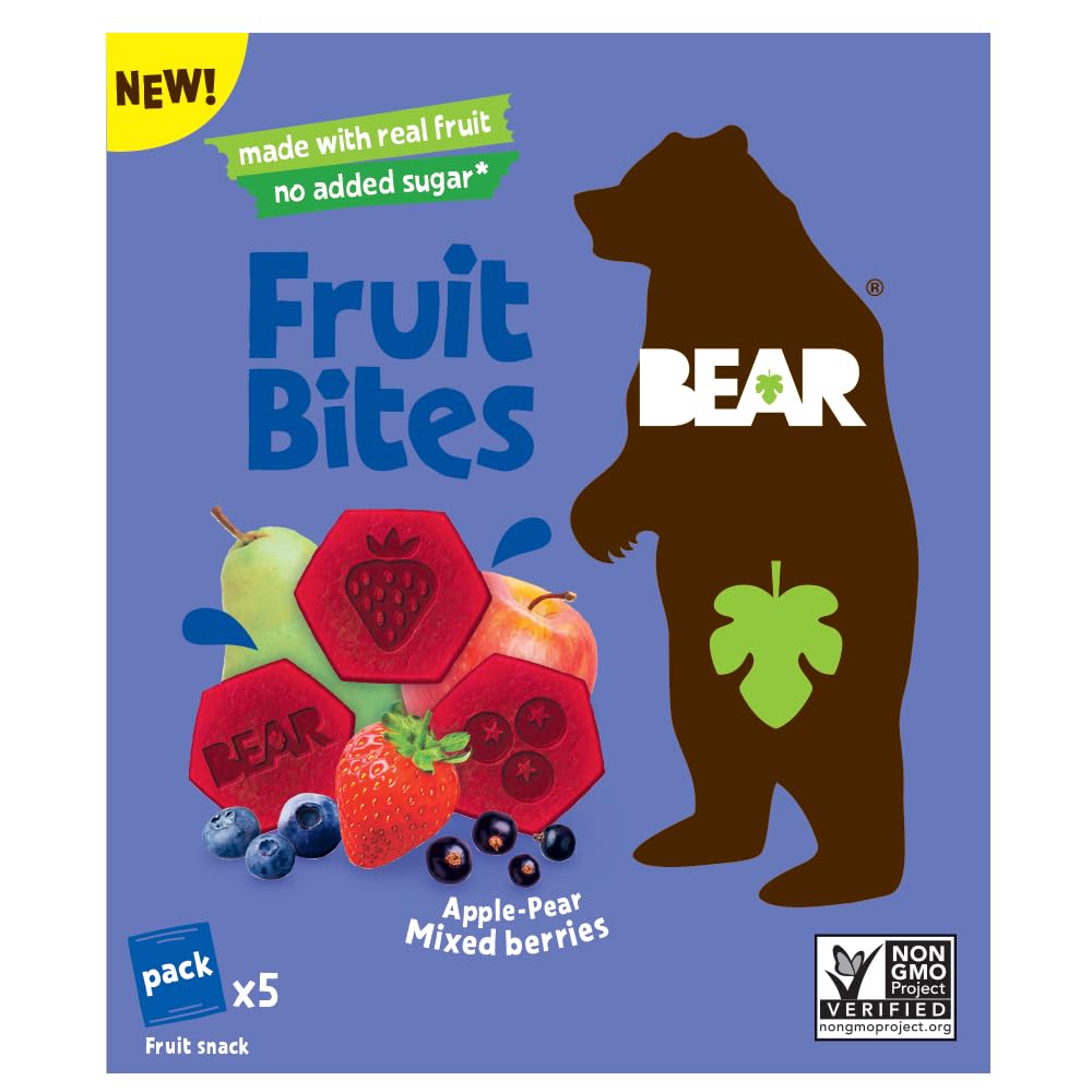 BEAR Mixed Berries Fruit Bites pack for on-the-go snacking