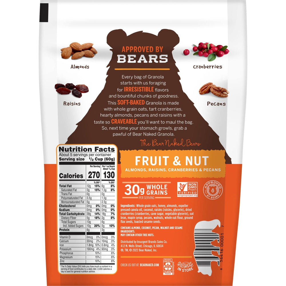 Snack pack of Bear Naked granola ready for outdoor adventures.