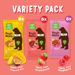 BEAR Real Fruit Snack Rolls lunchbox scene with kids enjoying fruit rolls