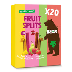 BEAR Real Fruit Snack Splits Apple/Strawberry pack, gluten-free and vegan lunchbox option