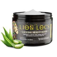 Beard Gains Lion Locs locking gel—firm hold for neat retwists.