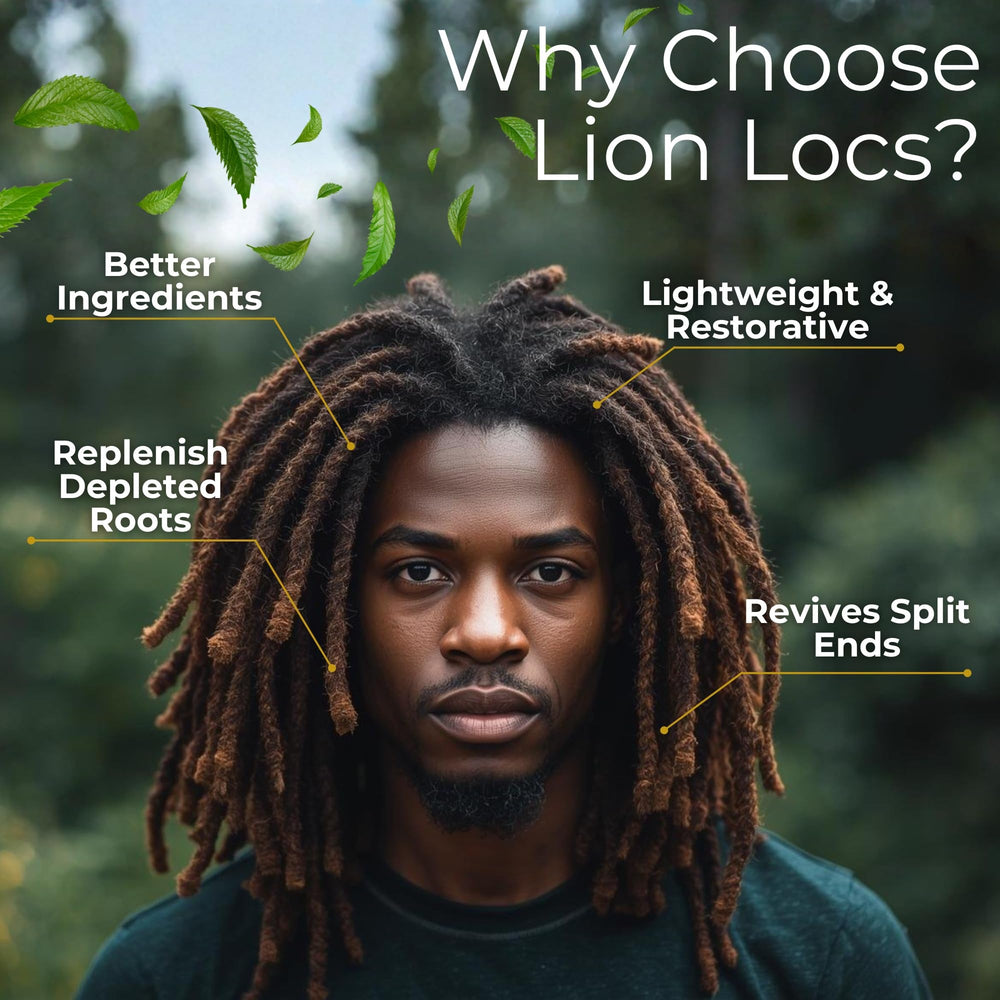 Beard Gains Lion Locs locking gel—flake-free hold for smooth locs.