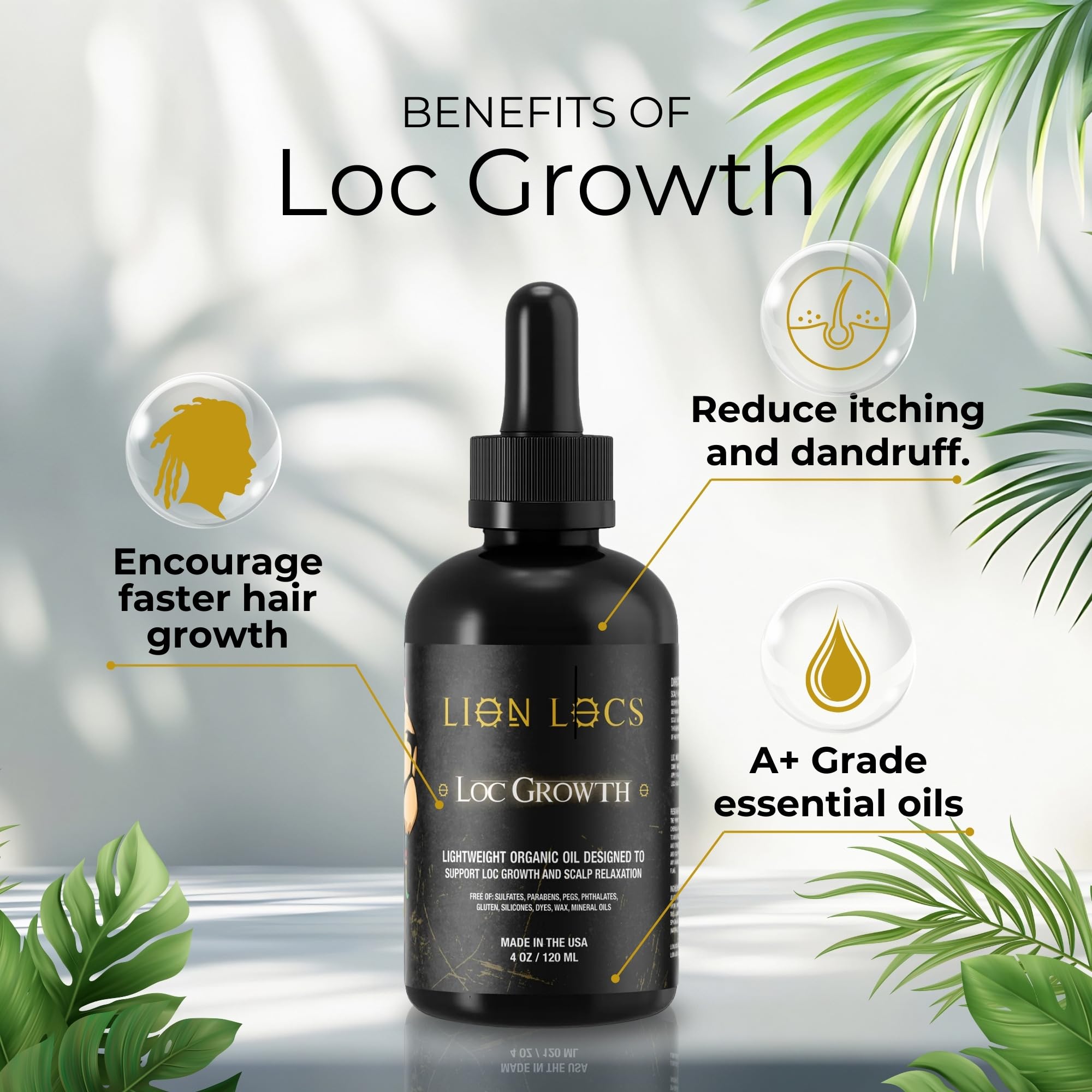 Beard Gains Lion Locs Growth Oil dropper for precise application