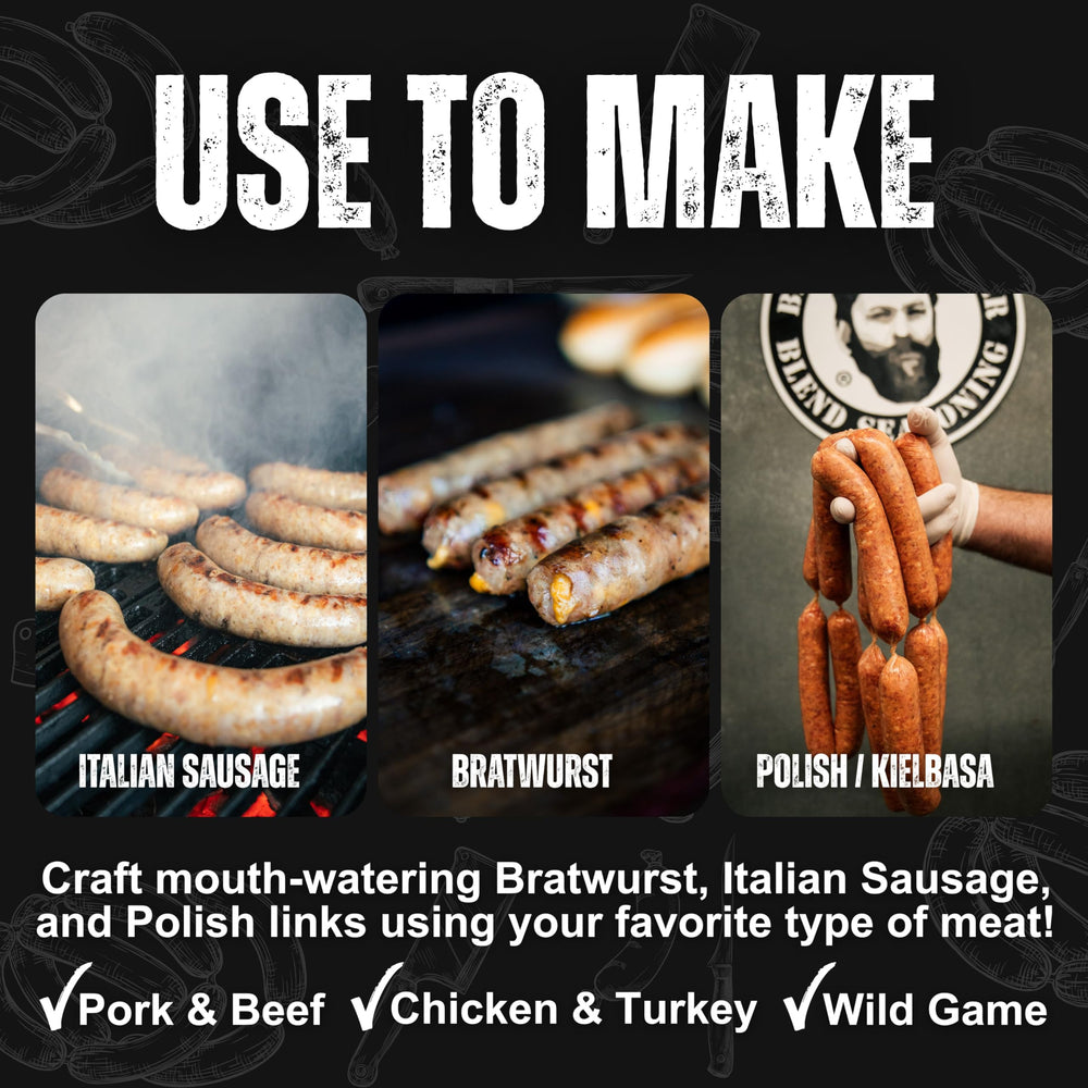 Bearded Butchers casings deliver firm texture for bratwurst and Italian sausages.