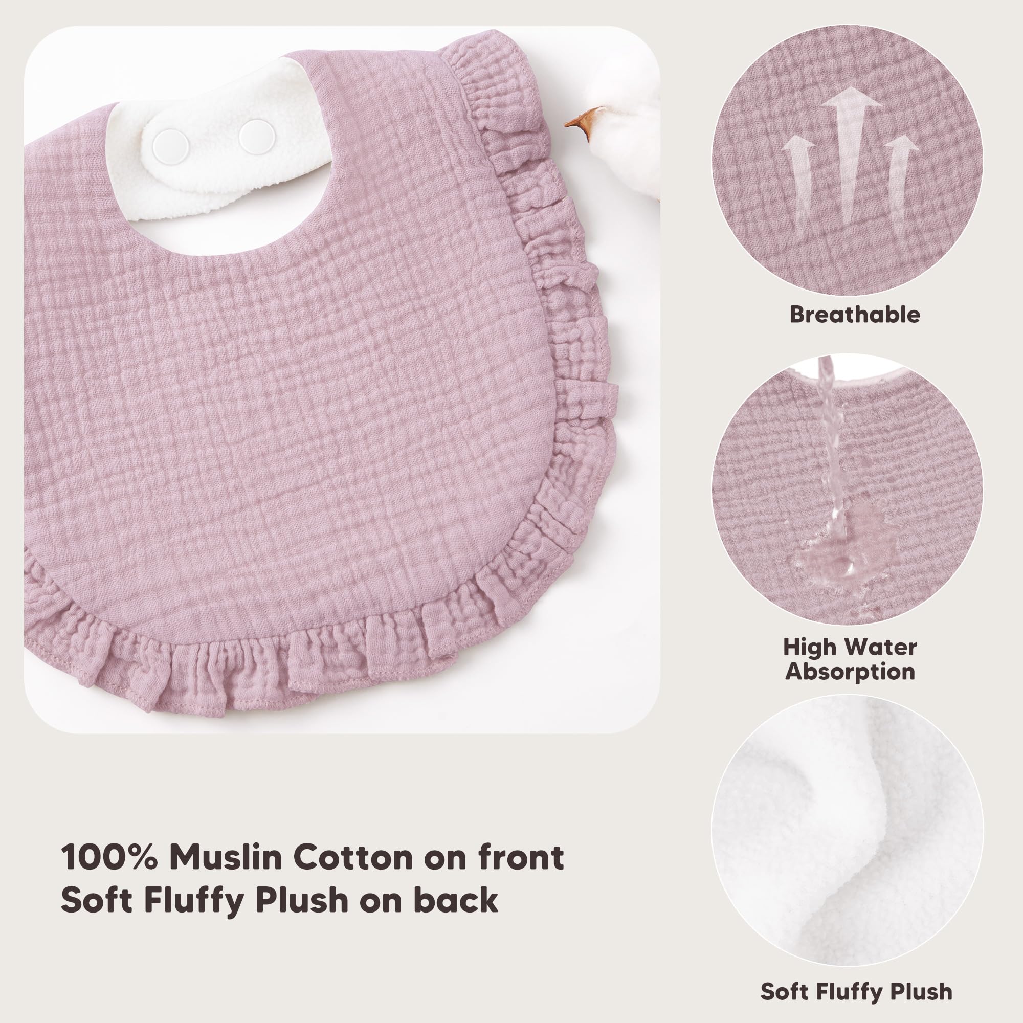 Bearmoss adjustable snaps, mid-view illustrating secure, growing-fit for babies.