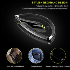 BEARTWO retractable earbuds: tangle-free use with adjustable cable length