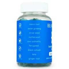 Close-up of BEARVANA gummies highlighting Berry flavor and soft texture.