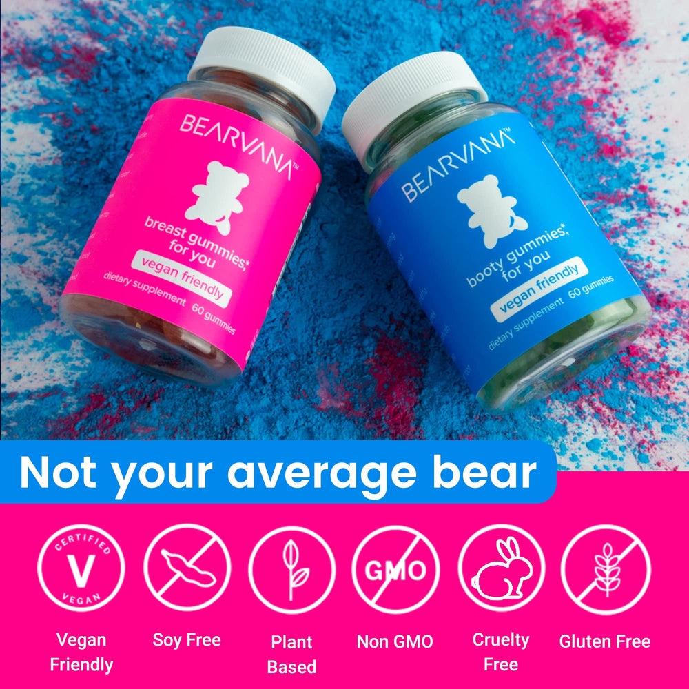 BEARVANA 2-pack with 120 gummies highlighting two distinct blends